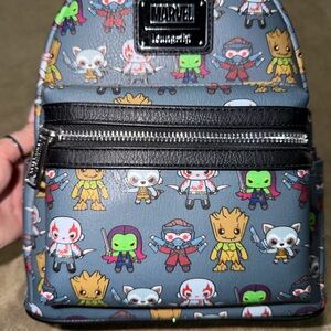 Marvel Guardians Chibi  Backpack - Gray and Black